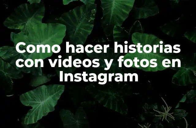 Como Hacer Historias con Videos y Fotos en Instagram