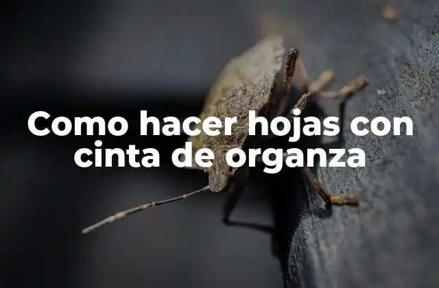 Como Hacer Hojas con Cinta de Organza