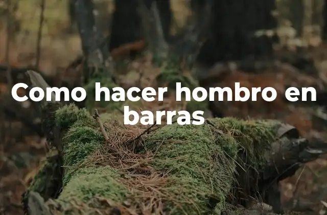 Como Hacer Hombro en Barras