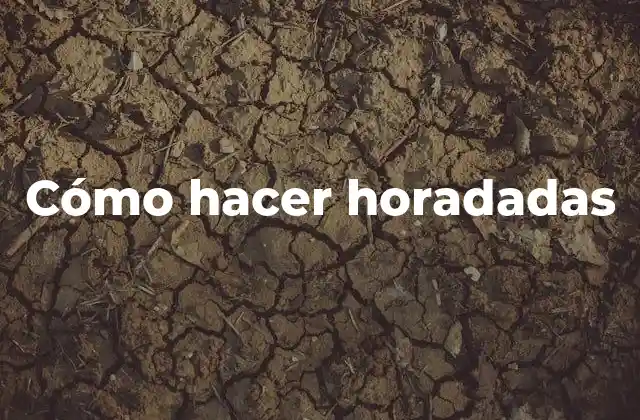 Cómo Hacer Horadadas