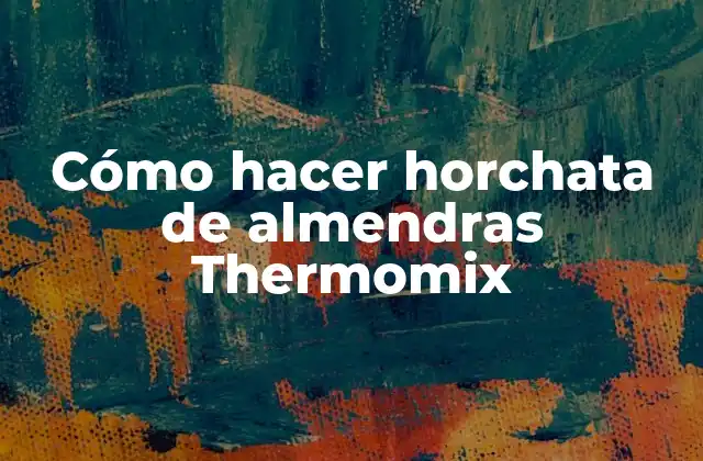 Cómo Hacer Horchata de Almendras Thermomix