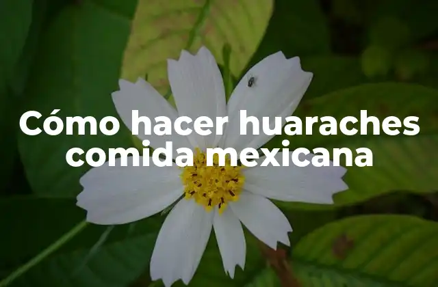 Cómo hacer huaraches comida mexicana