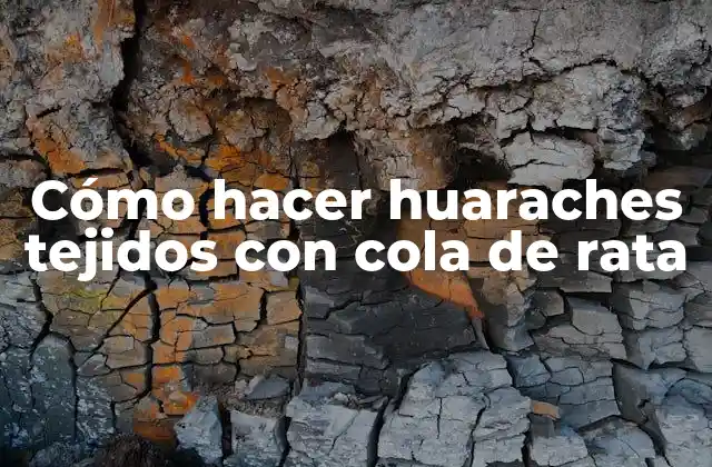 Cómo Hacer Huaraches Tejidos con Cola de Rata