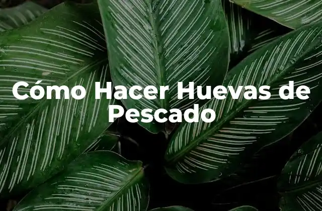 Cómo Hacer Huevas de Pescado