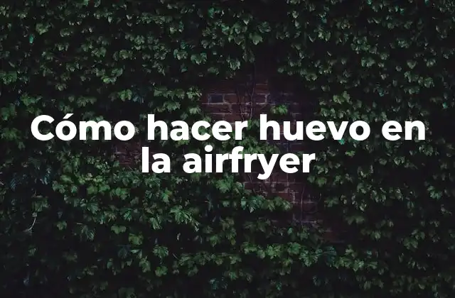 Cómo Hacer Huevo en la Airfryer