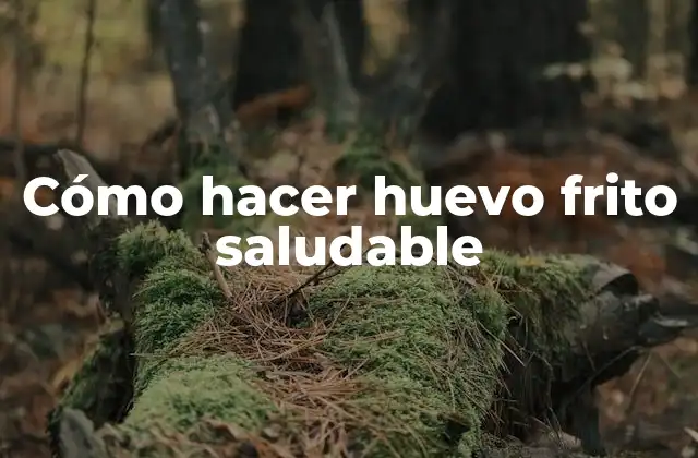 Cómo Hacer Huevo Frito Saludable