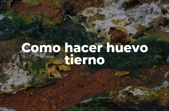 Como Hacer Huevo Tierno