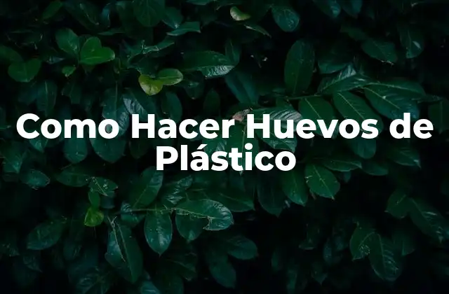 Como Hacer Huevos de Plástico 2 Huevos de Plástico - ¿Qué son y para qué sirven?