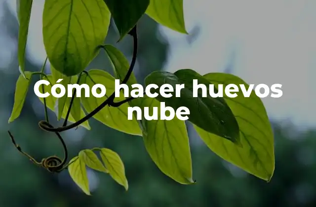 Cómo Hacer Huevos Nube