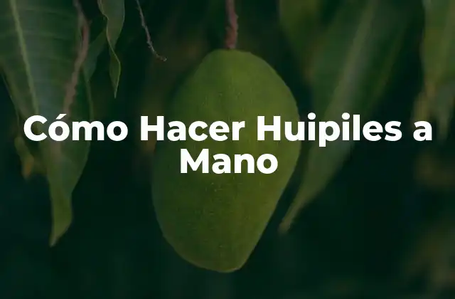 Cómo Hacer Huipiles a Mano