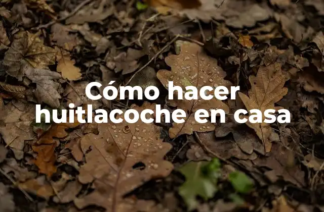 Cómo Hacer Huitlacoche en Casa