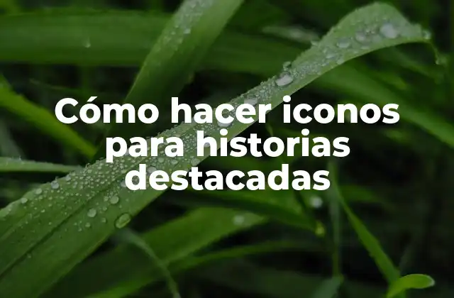 Cómo Hacer Iconos para Historias Destacadas
