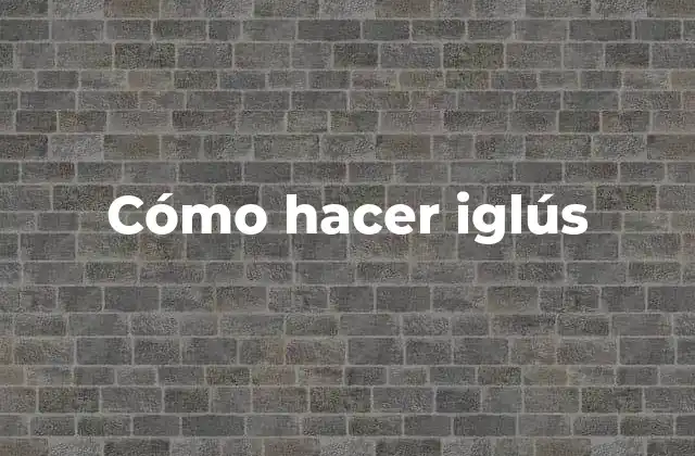 ¿Qué es un iglú y para qué sirve?