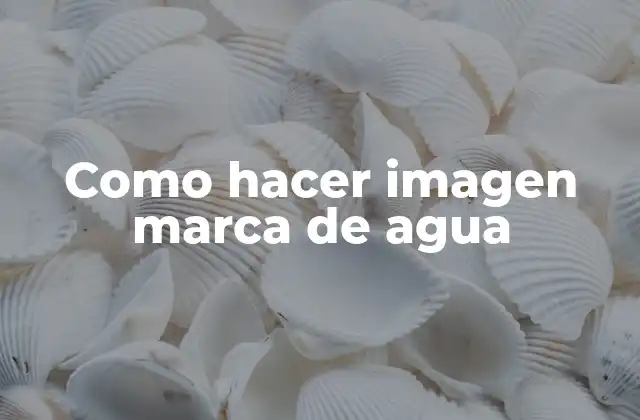 Como Hacer Imagen Marca de Agua