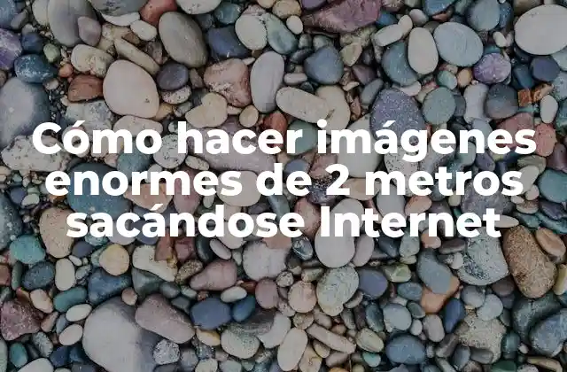 Cómo Hacer Imágenes Enormes de 2 Metros Sacándose Internet