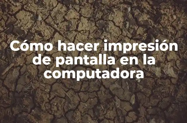 Cómo hacer impresión de pantalla en la computadora