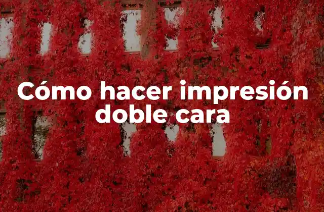 Cómo Hacer Impresión Doble Cara