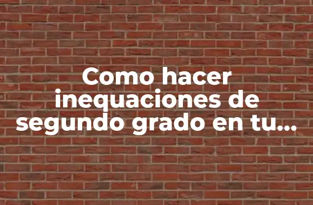 Como Hacer Inequaciones de Segundo Grado en Tu Calculadora Casio