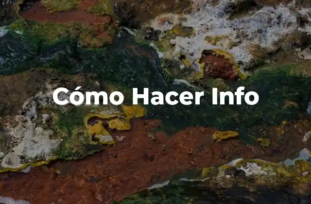 Cómo Hacer Info