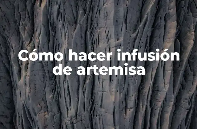 Cómo Hacer Infusión de Artemisa