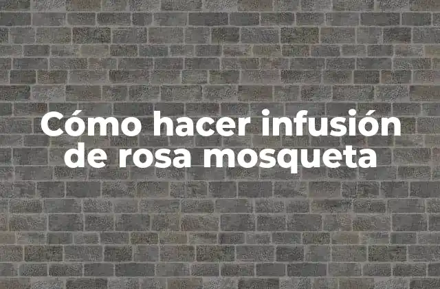 Cómo Hacer Infusión de Rosa Mosqueta
