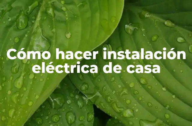 Cómo Hacer Instalación Eléctrica de Casa