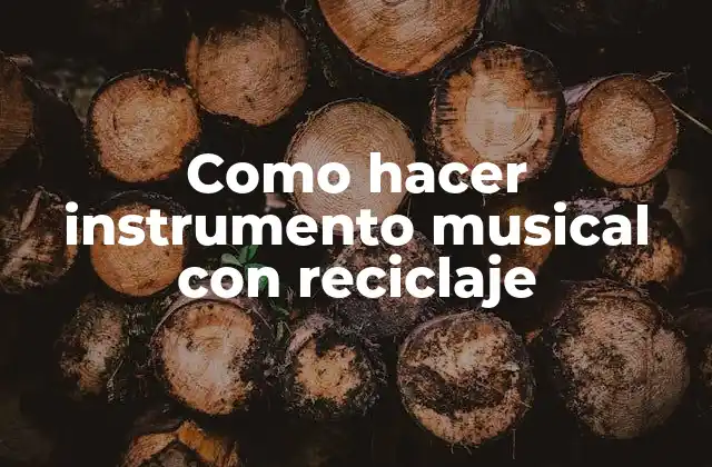 Instrumento musical con reciclaje