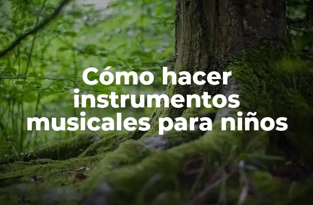 Cómo Hacer Instrumentos Musicales para Niños