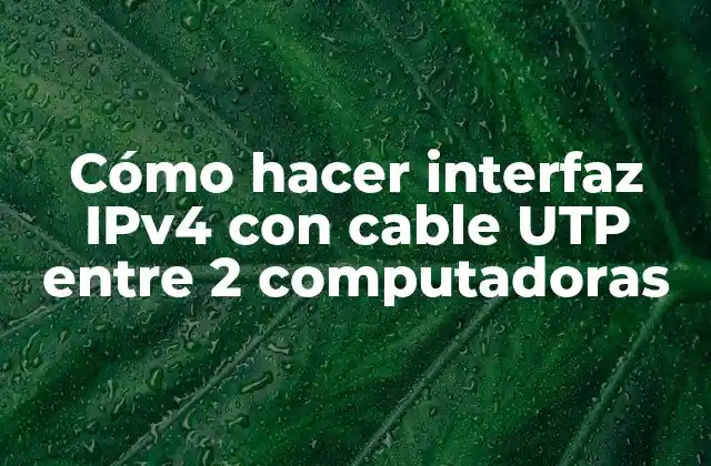 ¿Qué es una interfaz IPv4 y para qué sirve?