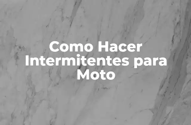 Como Hacer Intermitentes para Moto