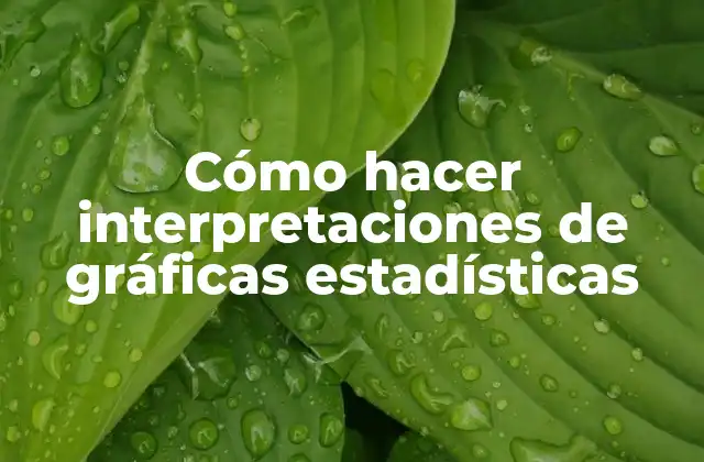 Cómo Hacer Interpretaciones de Gráficas Estadísticas 2 Cómo hacer interpretaciones de gráficas estadísticas
