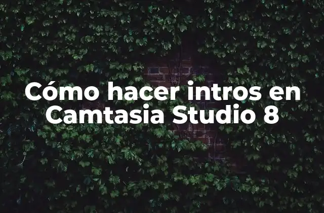 Cómo Hacer Intros en Camtasia Studio 8