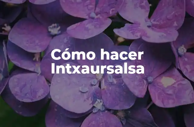 Cómo Hacer Intxaursalsa