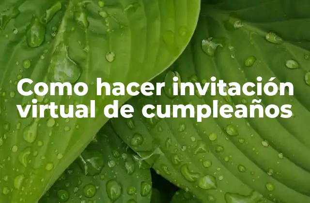 Como Hacer Invitación Virtual de Cumpleaños