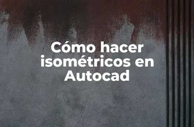 Cómo Hacer Isométricos en Autocad