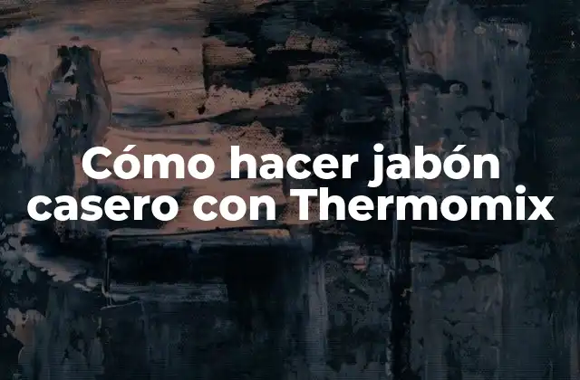 Cómo Hacer Jabón Casero con Thermomix