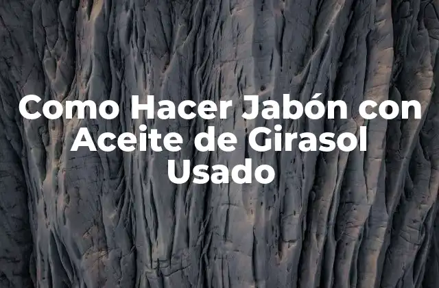 Como Hacer Jabón con Aceite de Girasol Usado 2 Aceite de Girasol Usado: ¿Qué Es y Para Qué Sirve?