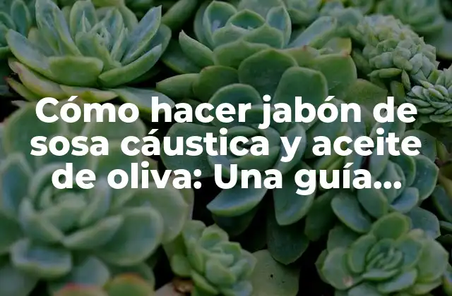 Cómo Hacer Jabón de Sosa Cáustica y Aceite de Oliva: una Guía Completa