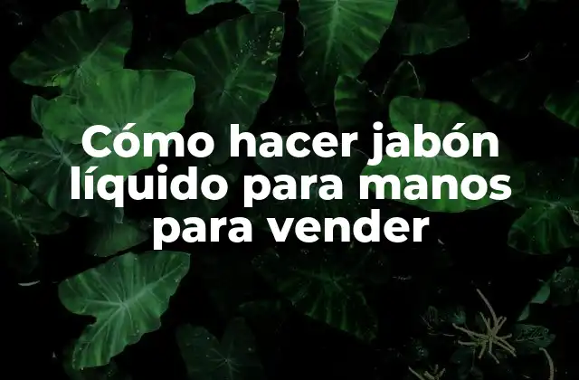 Cómo Hacer Jabón Líquido para Manos para Vender 2 Cómo hacer jabón líquido para manos