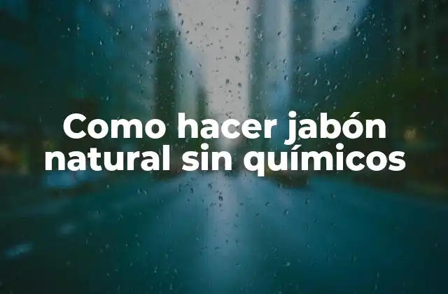 Como Hacer Jabón Natural sin Químicos