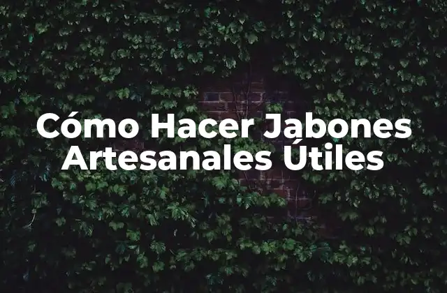 Cómo Hacer Jabones Artesanales Útiles