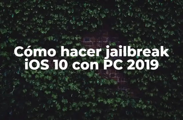 Cómo Hacer Jailbreak Ios 10 con Pc 2019
