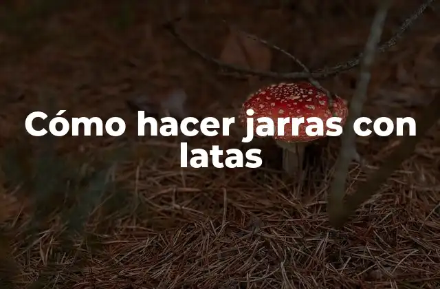 Cómo Hacer Jarras con Latas