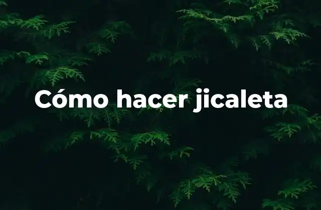 Cómo Hacer Jicaleta