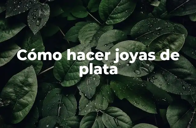 Cómo Hacer Joyas de Plata