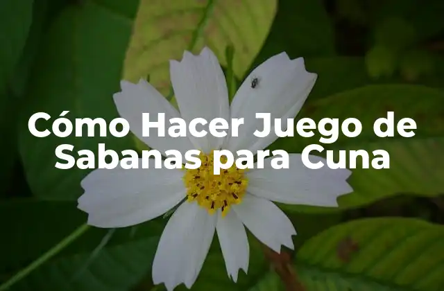 Cómo Hacer Juego de Sabanas para Cuna