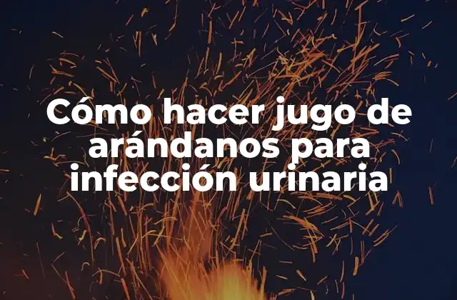 Cómo Hacer Jugo de Arándanos para Infección Urinaria