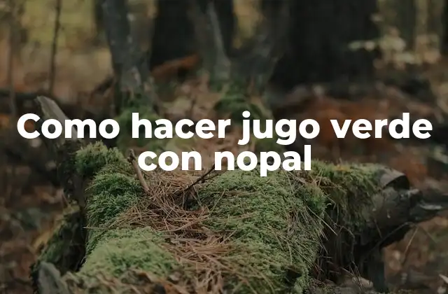 ¿Qué es el jugo verde con nopal y para qué sirve?