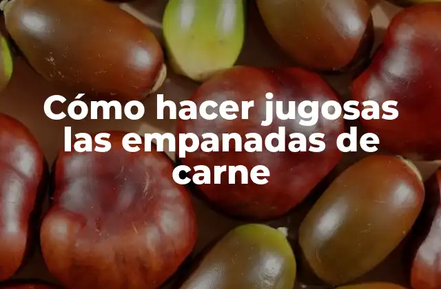 Cómo Hacer Jugosas las Empanadas de Carne