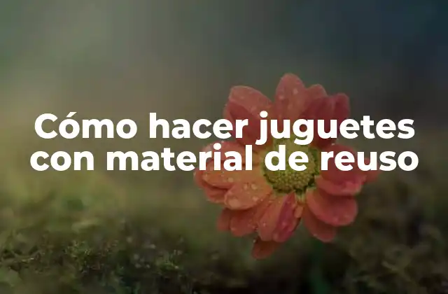Cómo Hacer Juguetes con Material de Reuso